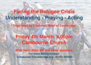 Refugee meeting poster